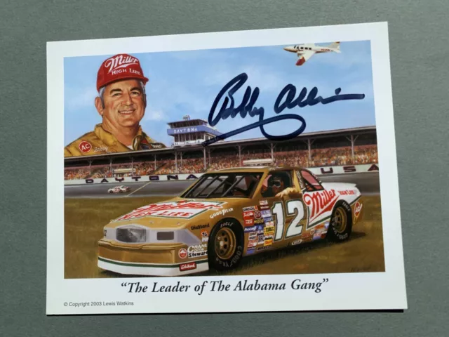 BOBBY ALLISON NASCAR HOF Motorsports signed autograph 4x5 Photo card
