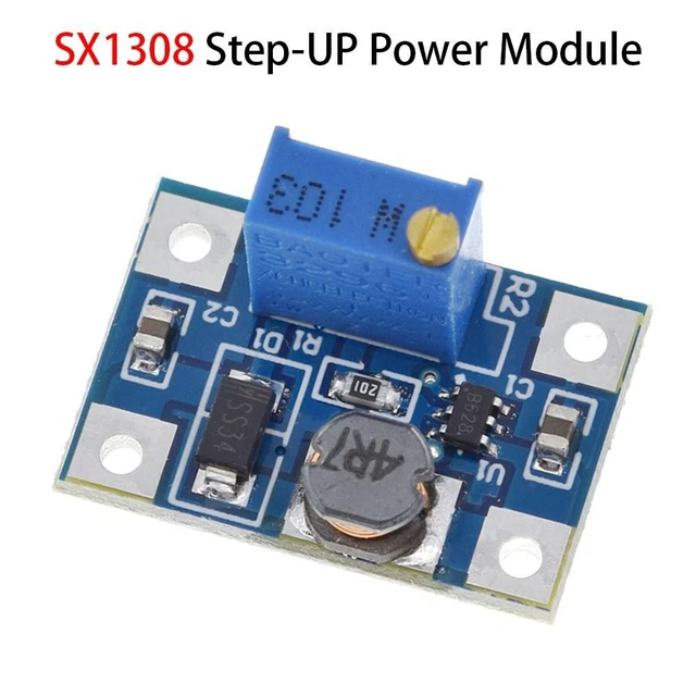 Adjustable Power 2A DC-DC 2-24V to 2-28V Boost Converter SX1308 Step-UP Module