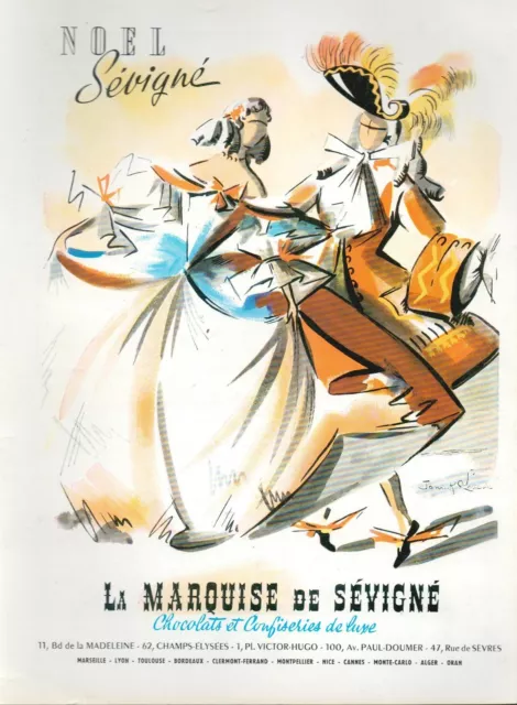 ▬► PUBLICITE ADVERTISING AD CHOCOLAT CHOCOLATE Marquise de Sévigné