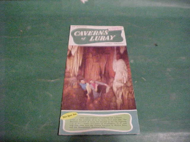 1956 Caverns Of Luray Tourist Brochure Virginia
