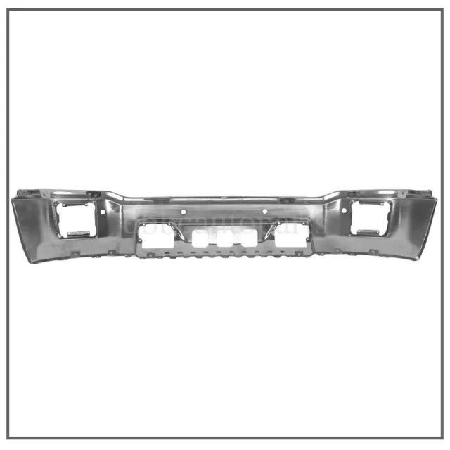 For 2014 2015 GMC Sierra 1500 Steel Front Bumper Face Bar Chrome