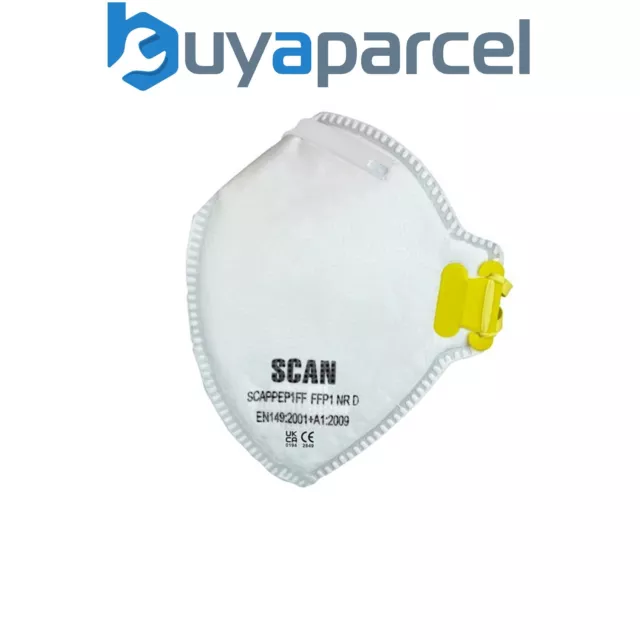 Scan 2EFA21 Fold Flat Disposable Mask FFP1 Pack Of 3 SCAPPEP1FF