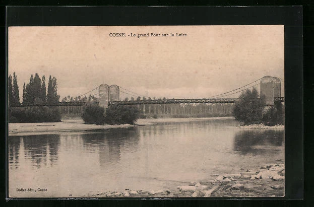 CPA Cosne, the great Pont sur la Loire