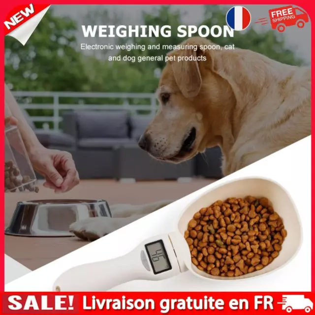 fr Pet Measuring Bowl Digital Spoon Electronic Dogs Cat Kitchen Baking Scale Cup
