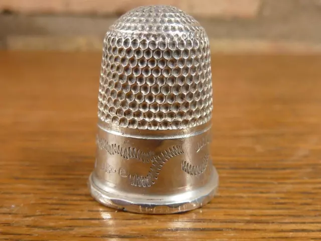 A nice Antique Henry Griffith Thimble Hallmarked silver  Chester 1894