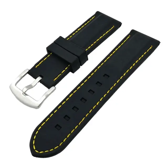 Cinturino per orologio sportivo in silicone da uomo con fibbia in acciaio 20mm