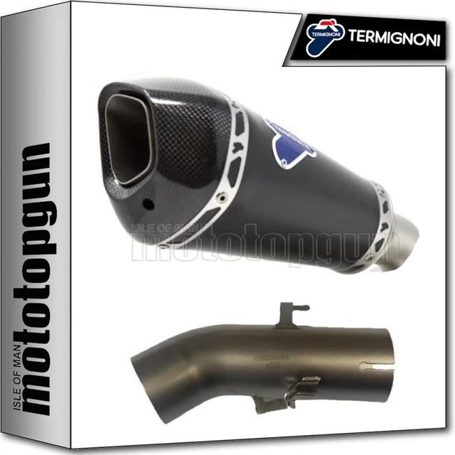 TERMIGNONI SCARICO RELEVANCE Titanio Nero Racing Yamaha R1 2015 15 2016 ...