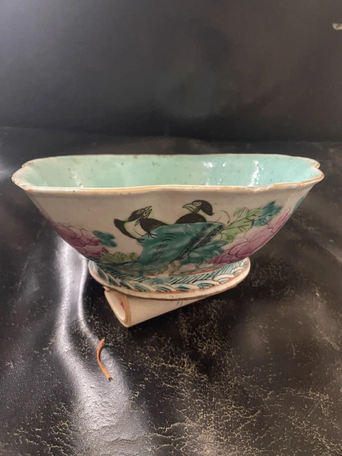 ✅ Grand bol ou Saladier  porcelaine de Chine XVIII/XIXème famille rose marquage