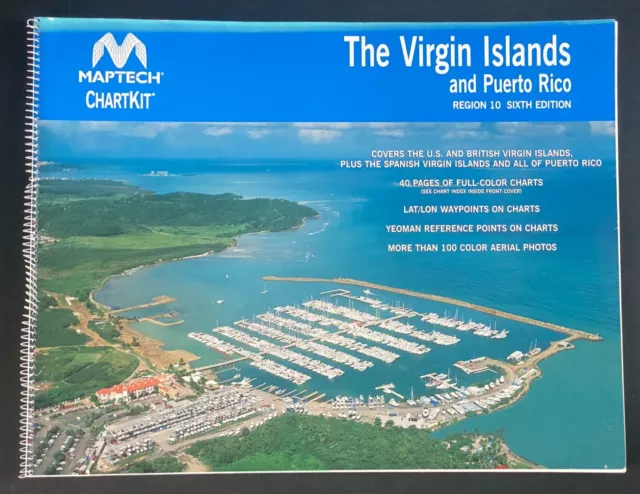 Maptech ChartKit Virgin Islands & Puerto Rico Cruising Sailing Map Navigation