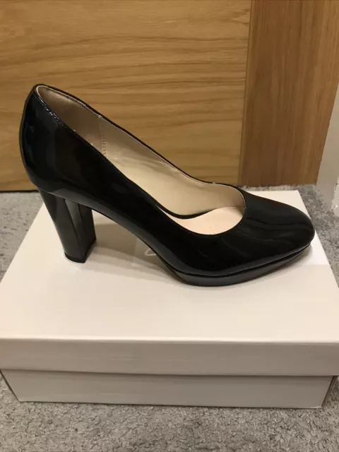 CLARKS NARRATIVE KENDRA Sienna Black Patent Leather Court Shoes Size 3 Width D 29.00 PicClick UK