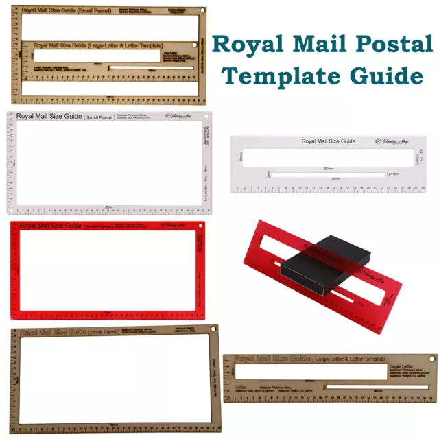 Red Royal Mail Letter Postal Template Size Postage Ruler Letter Charge Guide