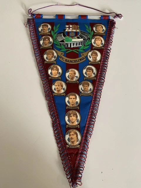 ANCIEN FANION FOOTBALL Banderin Pennant Wimpel FC Barcelona