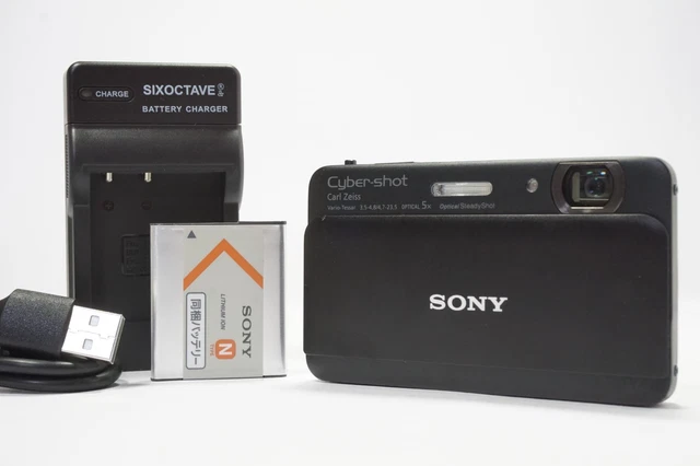 NEAR MINT] SONY Cybershot DSC-TX55 Black 5x Zoom Compact