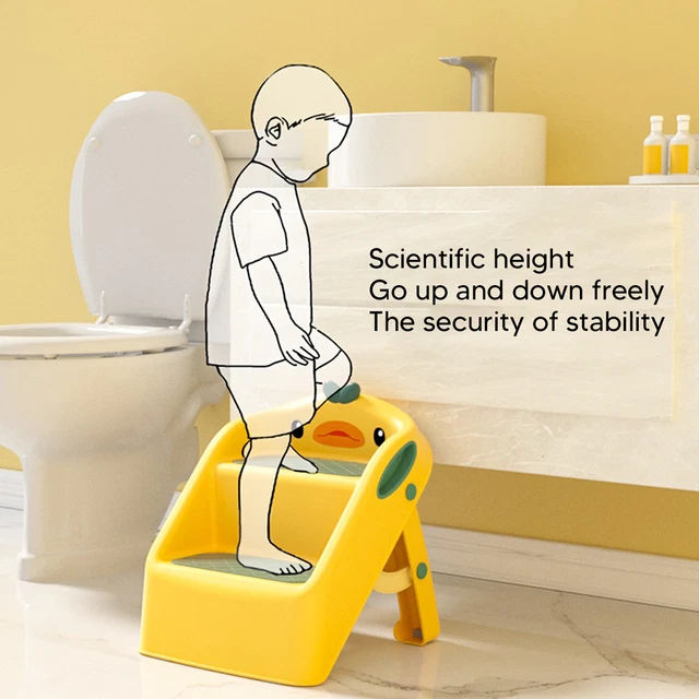 2 Tabouret 'apprentissage De La Propreté Pour Enfants Avec Poignées 3 En 1