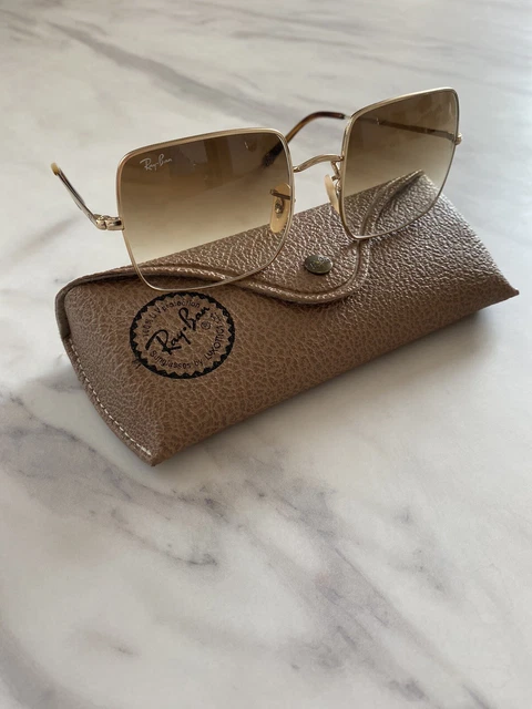 Ray-Ban SQUARE RB 1971 914751 oro lucido marrone chiaro