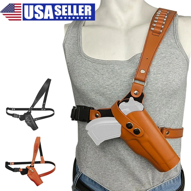 TACTICAL CONCEALED SHOULDER Holster Adjustable Leather Underarm Gun