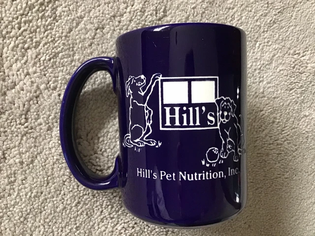 Hill's Pet Nutrition, Inc. 4 5/8" Blue Coffee Mug NEW/UNUSED Etched Dogs