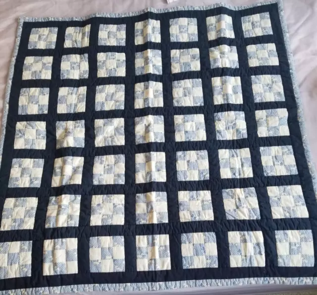 Edredón Hecho A Mano 38X40 Azul Marino Tema Perro