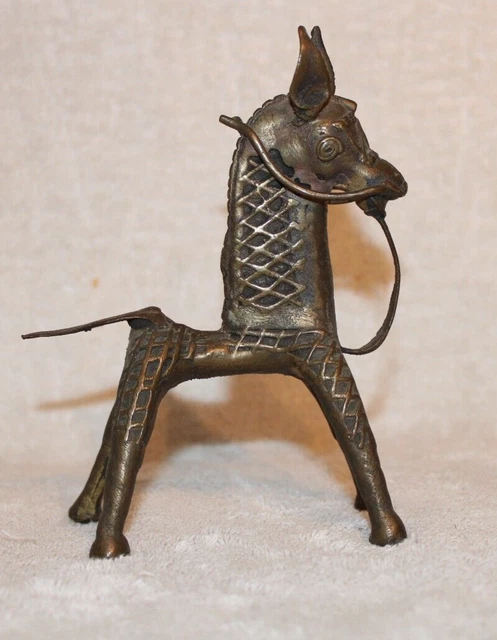 Fine Antique Dhokra Orissa India Tribal Hand Cast Bronze Lost Wax Horse