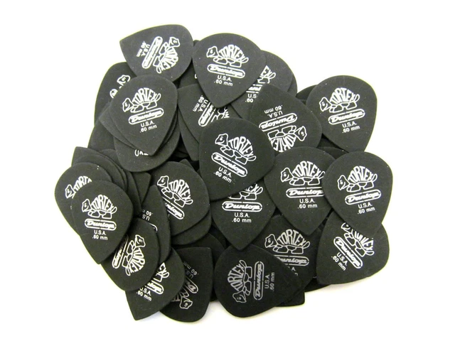 Dunlop Guitar Picks  Tortex Pitch Black Jazz  72 Pack  .60mm 482R.60