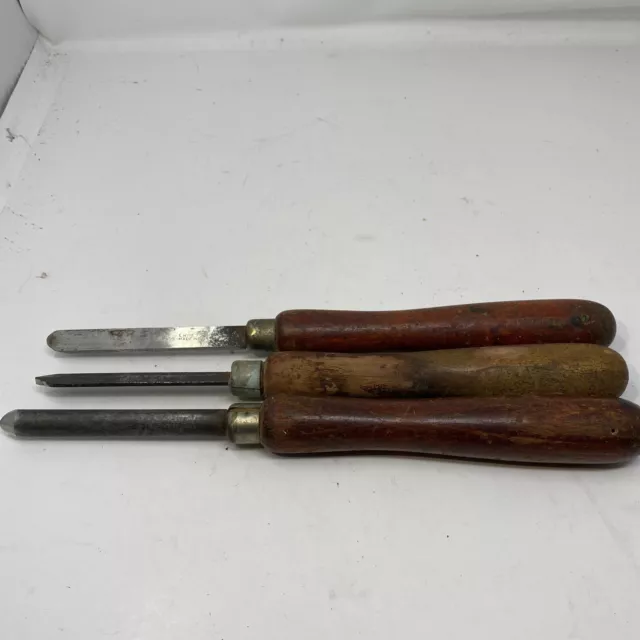 Vintage 13" CRAFTSMAN Professional 3 Piece Wood Turning Lathe Chisel