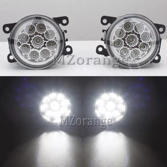 2x LED Front Fog Light Lamp Clear For Peugeot 407 Coupe 2005  607 Saloon L+R UK