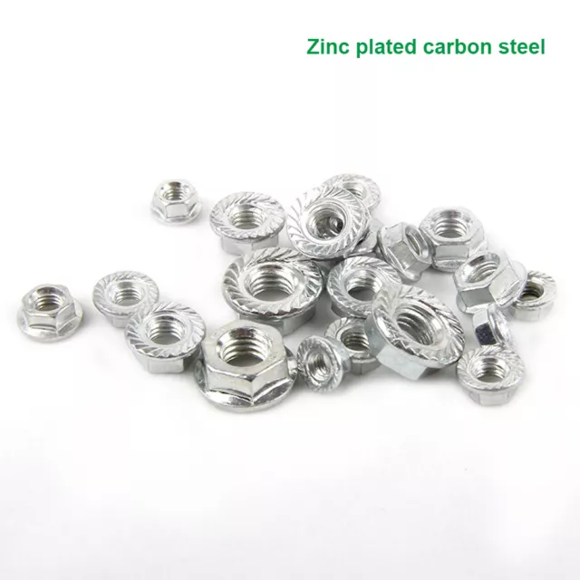 Serrated Hex Flange Nut Stainless Steel / Black Carbon Steel / Zinc Plated