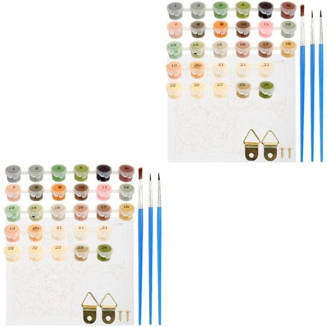 2 ensembles de peinture à l'huile de bricolage par nombre