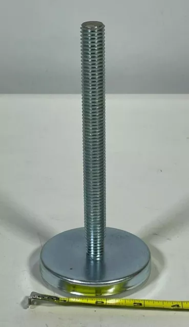 Leveling Mount: Fixed Stud, 3” Base, 7” Ht, 250 lb, 1/2-13 Thread Size, Steel
