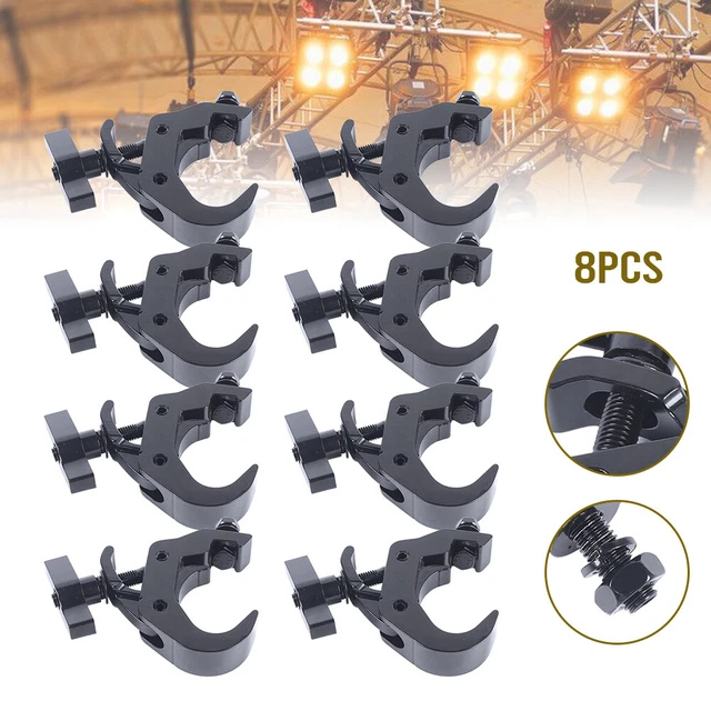 8Pcs Stage Lighting Clamp Heavy Duty DJ Light Truss For 40-52MM Load 150Kg/330lb