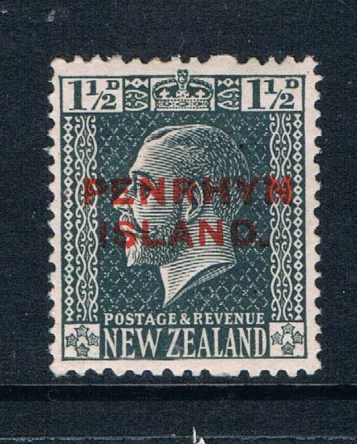 Penrhyn 1917 - 1½d KGV Portrait of NZ Ovprtd penrhyn - SC 18 [SG 29] MINT XLH A8