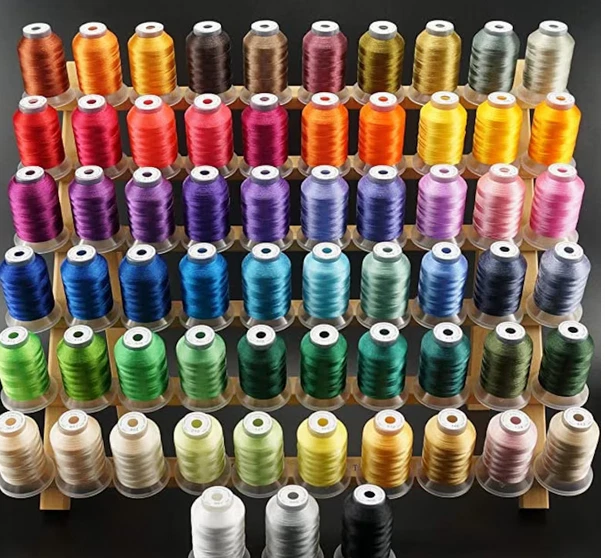 63 carretes máquina de bordar poliéster colores Brother