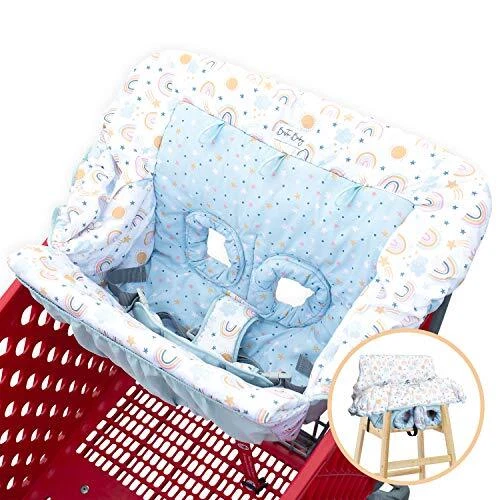 Shopping Cart High Chair Cover for Infant Babies - 2-in-1 Cart Cover |