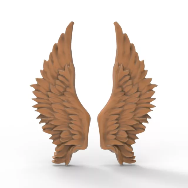 Pair 3D Printable Angels Wings Angel Cherub Wing STL Files For CNC Router DIY