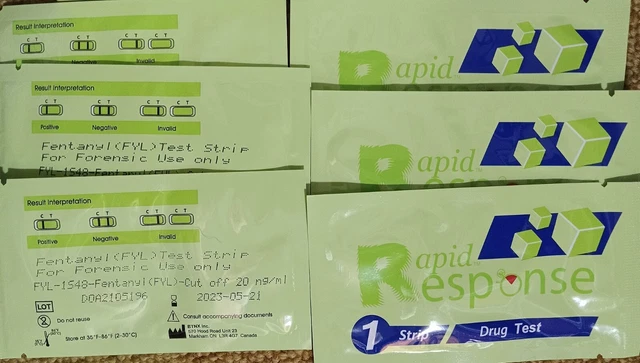 100 tiras reactivas de detección de drogas de respuesta rápida