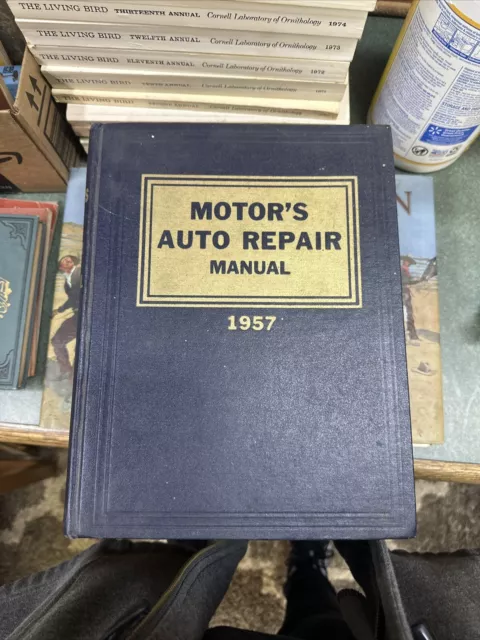 1957 Motor's Auto Repair Manuel Engine Electrical Clutch Trouble Car VTG Book