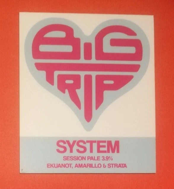 BIG TRIP brewery SYSTEM real ale beer pump clip badge front Manchester
