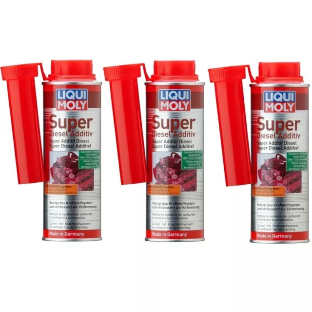 3x 250 ML Liqui Moly 5120 Super Diesel Additivo Pulizia Additivo