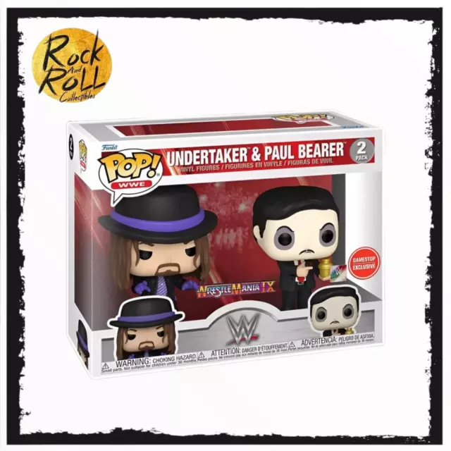 Slight Damage WWE The Undertaker & Paul Bearer Funko Pop! 2 Pack GameStop Ex.