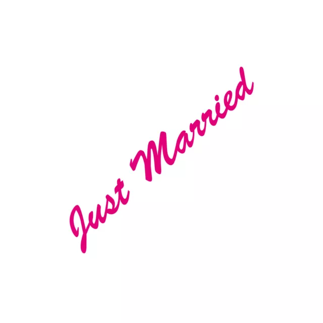 Just Married 30cm Pink Sticker Tattoo Wedding Decor Film Car Rear Disc