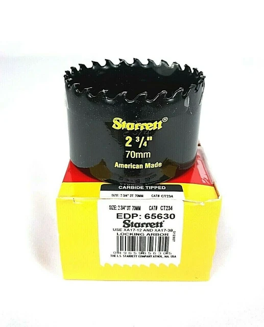 Starrett Carbide Tipped Hole Saw 2-3/4" CT234 # 65630 NEW
