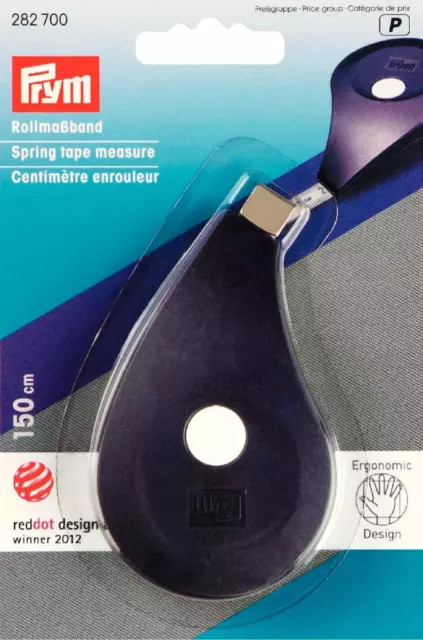 Rollmaßband ergonomic 150 cm Prym 282700 Bandmaß Rollmaß Rollbandmaß Massband