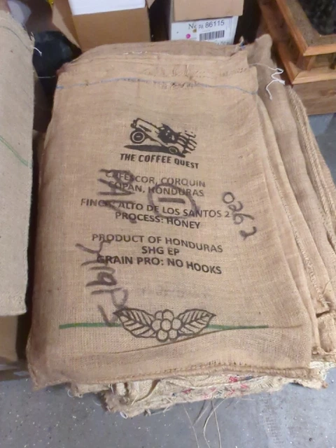 The Coffee Quest Cafescor (Honduras) Coffee Bean Burlap Sack/Bag.