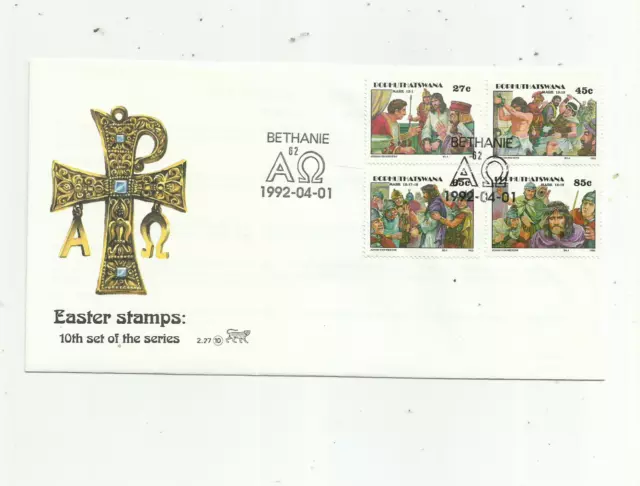 Bophuthatswana . 1/4/1992 .  Easter . First Day Cover