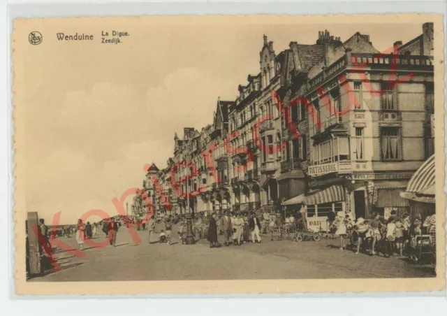 Alte Ansichtskarte Belgien, postalisch ungelaufen, Wenduine, Strandpromenade
