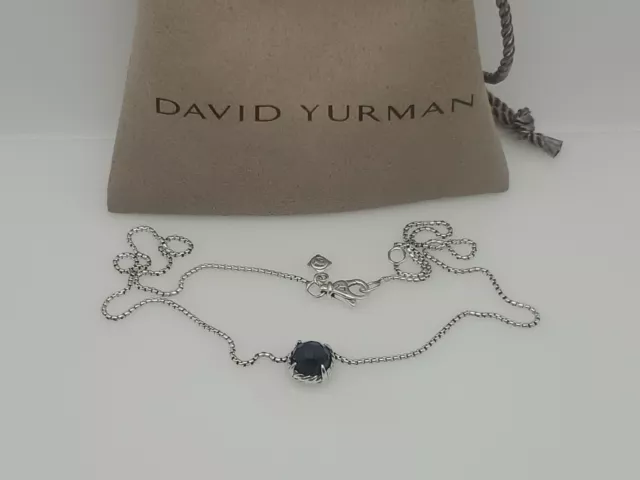 David Yurman Sterling Silver Chatelaine Pendant Necklace with Black Orchid