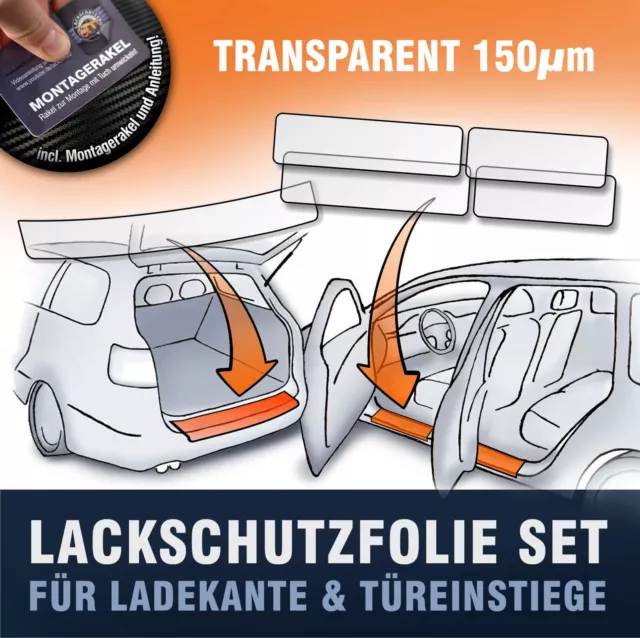 Lackschutzfolie SET (Ladekante & Einstiege) passend für VW Golf Sportsvan