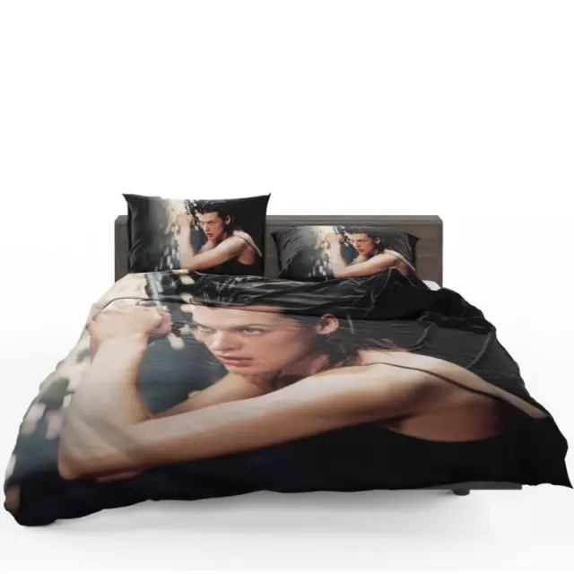 Resident Evil Movie Milla Jovovich Quilt Duvet Cover Set Bed Linen