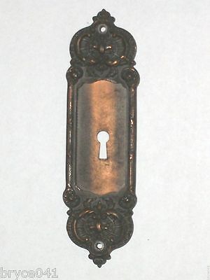 Antique Yale & Towne Pocket Fancy Ornate Pocket Door Pulls W/ Keyholes