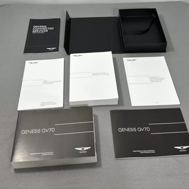2024 GENESIS GV70 Owners Manual Set Case Navigation User Guides Books